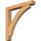 Ekena Millwork Thorton Block Smooth Bracket w/ Offset Brace, Western Red Cedar, 5 1/2"W x 36"D x 36"H BKT0604X36X36THR05SWR - alternate 1